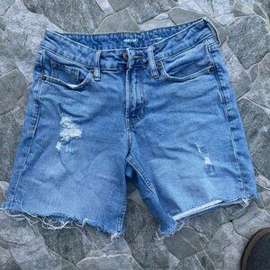OLD NAVY Mid Rise Jean Shorts Distressed Size 2